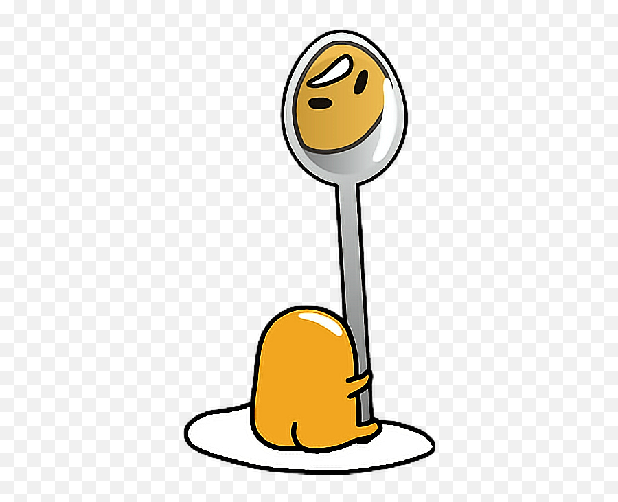 Gudetama Kawaii Hungry Love Spoon - Clip Art Emoji,Hungry Emoticon