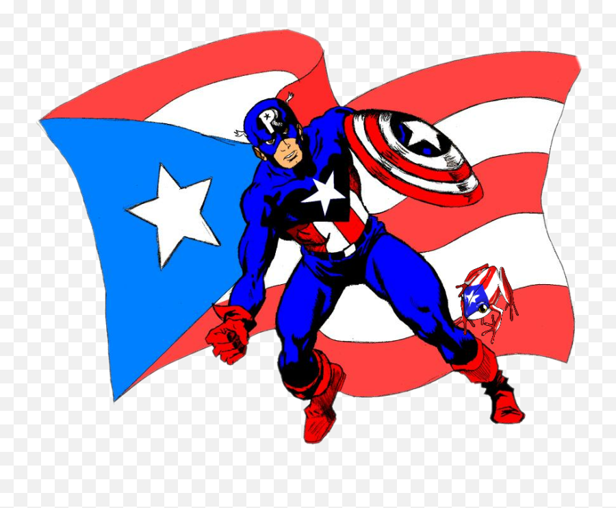 Puerto Rico Banfera Heroe Coqui - Captain Puerto Rican Emoji,Puerto Rican Emoji