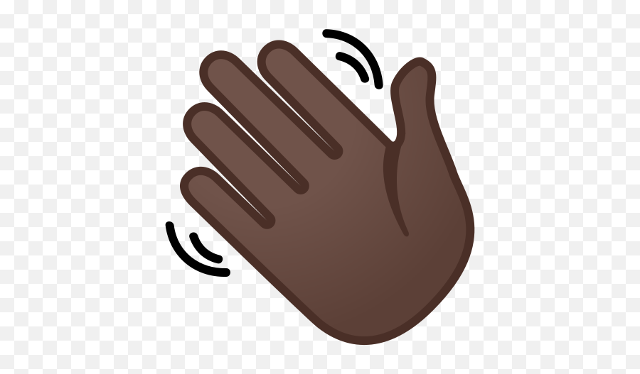 Dark Skin Tone Emoji - Mano Che Saluta,Hand Wave Emoji