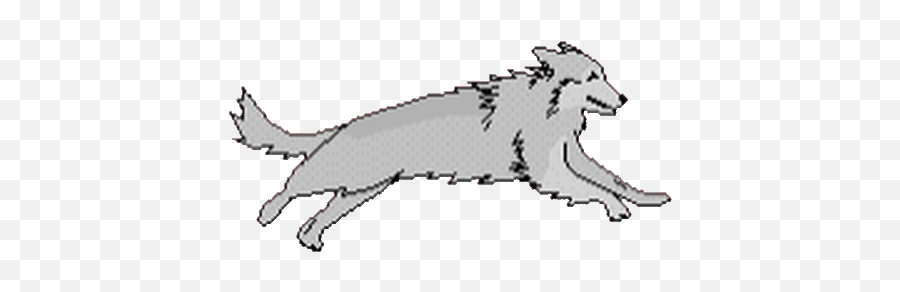 Storm Wolf Stickers For Android Ios - Running Cartoon Wolf Gifs Emoji,Emoji Wolf