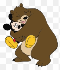 Hug Clipart Free - Mickey Mouse And Bear Emoji