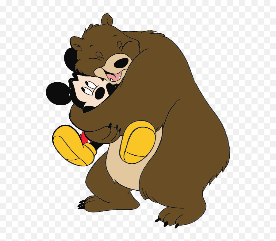 Hug Clipart Free - Mickey Mouse And Bear Emoji,Virtual Hug Emoji