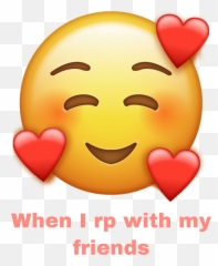 Sticker - Emoji Con Corazones Iphone,Chara Emoji