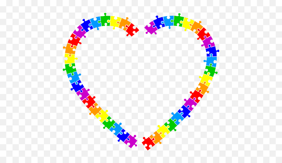 Puzzle Pieces Heart - Colorful Puzzle Pieces Png Emoji,Emoji Jigsaw Puzzle