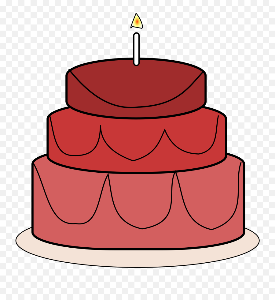 Birthday Cake Vector Image Image - Red Clipart For Birthday Emoji,Emoji Party Hats
