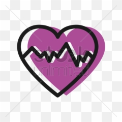 Heart Beat Vector Image - Emoji