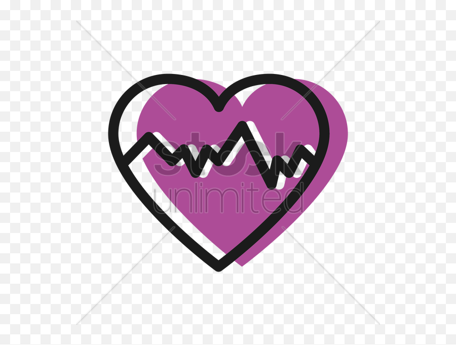 Heart Beat Vector Image - Heart Emoji,69 Emoticon