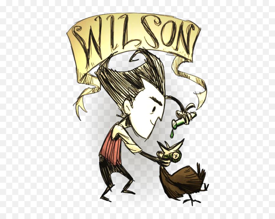 Aggressively Optimistic - Wilson Don T Starve Emoji,Heavy Sigh Emoji