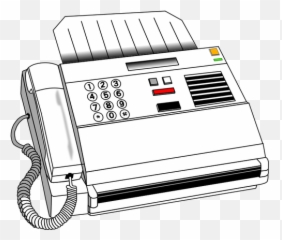 Fax Machine Vector Image - Clipart Black And White Emoji