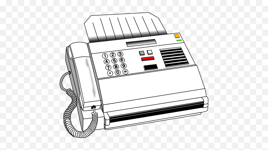 Fax Machine Vector Image - Fax Machine Clipart Black And White Emoji,Emoji Tattoo Gun