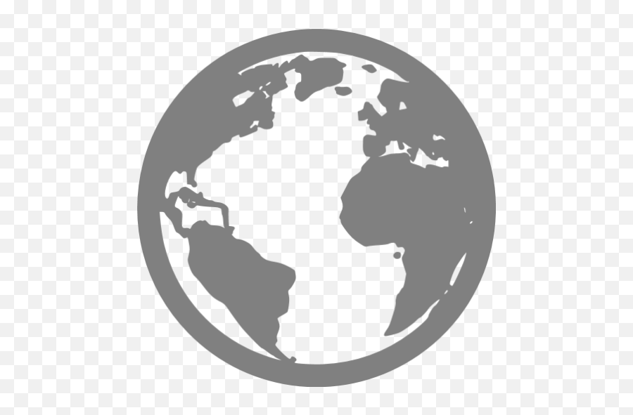 Gray Globe 2 Icon - World Icon Png Emoji,Globe Emoticon