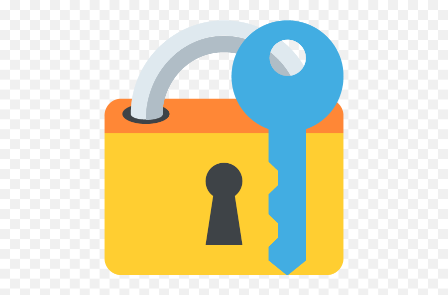 Closed Lock With Key Emoji For Facebook Email Sms - Lock And Key Text Emoji,Key Emoji