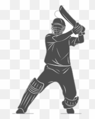 Cricket - Cricket Batsman Silhouette Vector Emoji,Cricket Emoji