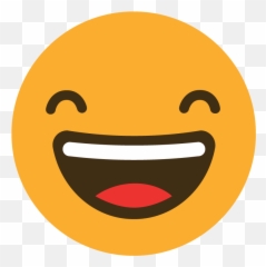 Download Hd Happy Reaction Emoji Icon Vector Graphic - Happy Emoji Icon Png,Angel Emoji Png