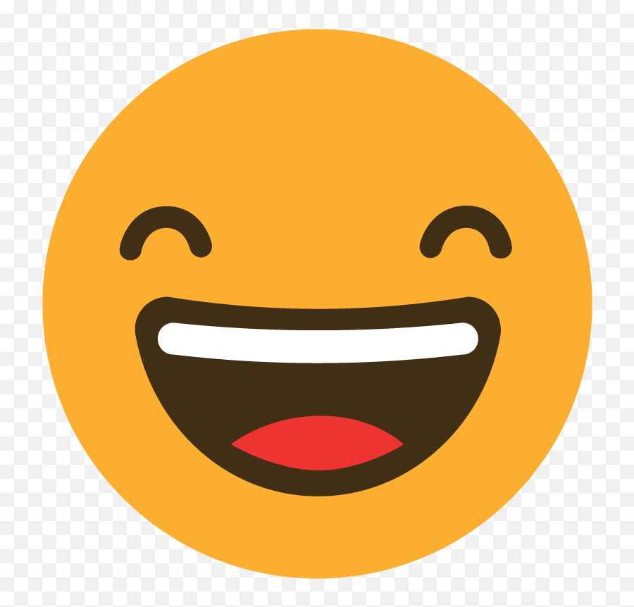 Download Hd Happy Reaction Emoji Icon Vector Graphic - Happy Emoji Icon Png,Angel Emoji Png