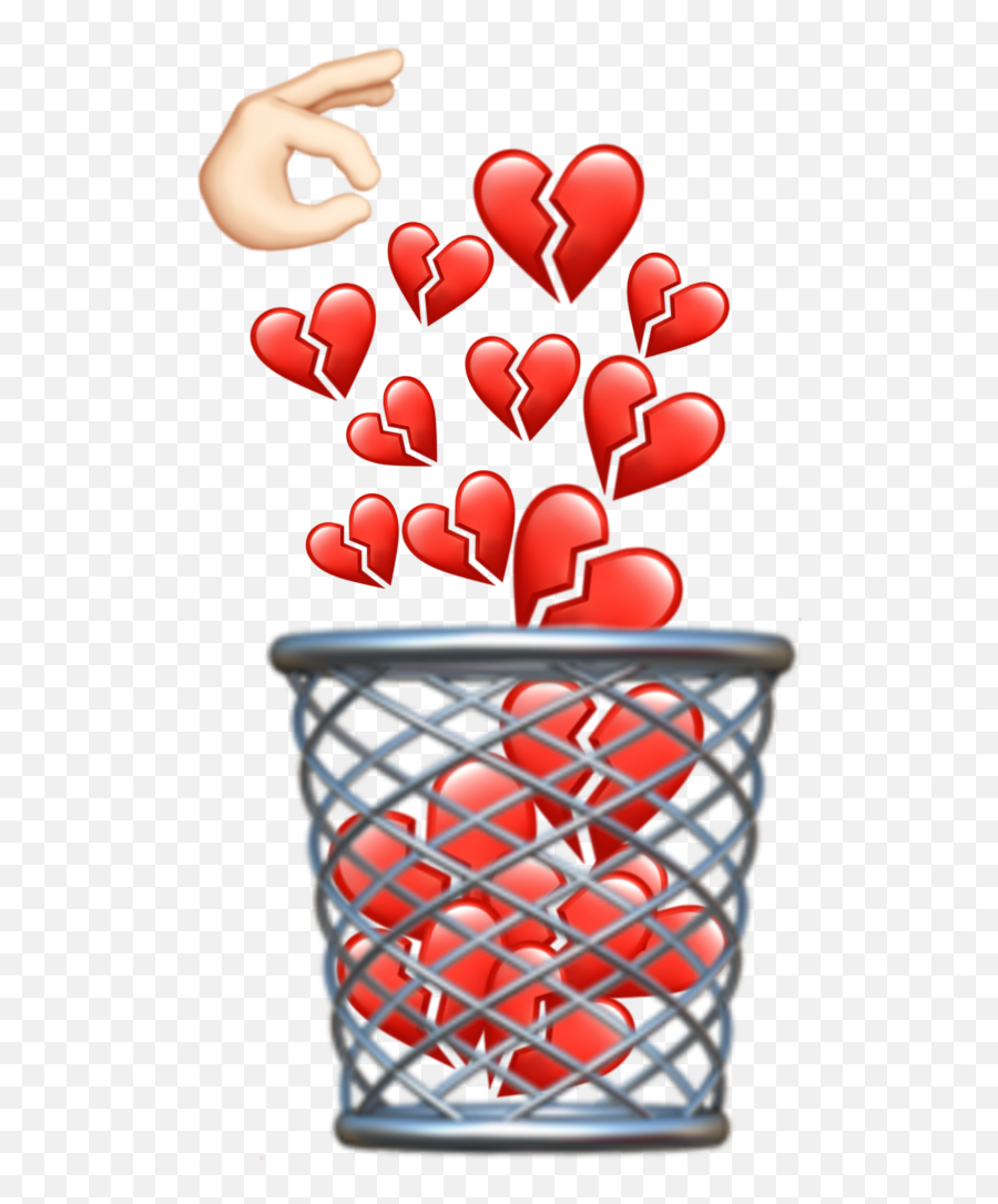 Brokenheart Trash Dump Brokenlove Nolove Png Emoji Ipho - Wastebasket Emoji,Trash Emoji