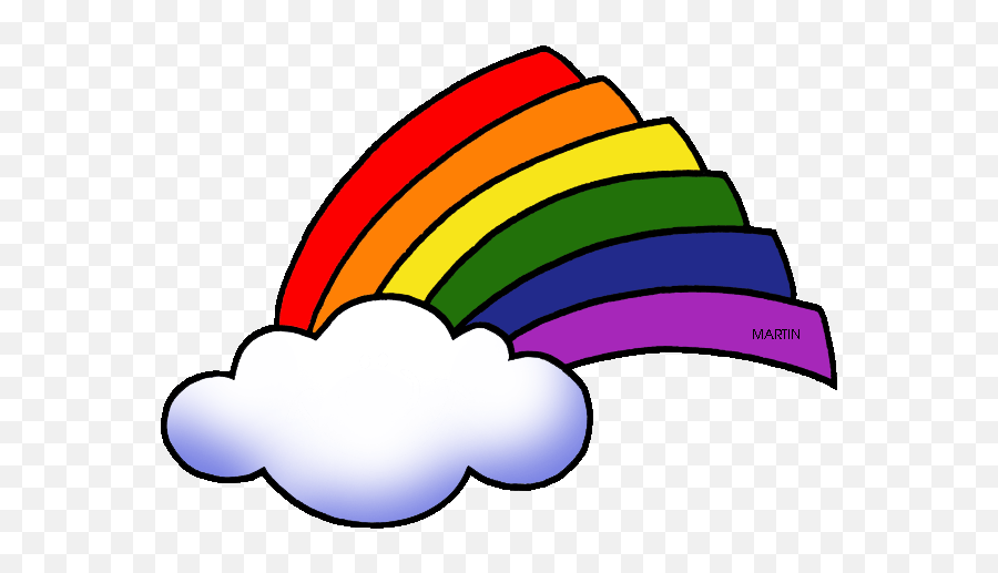 Rainbow Clip Art Free Clipart Images 3 - Clipartix Half Rainbow With Cloud Emoji,Rainbow Emoji Transparent