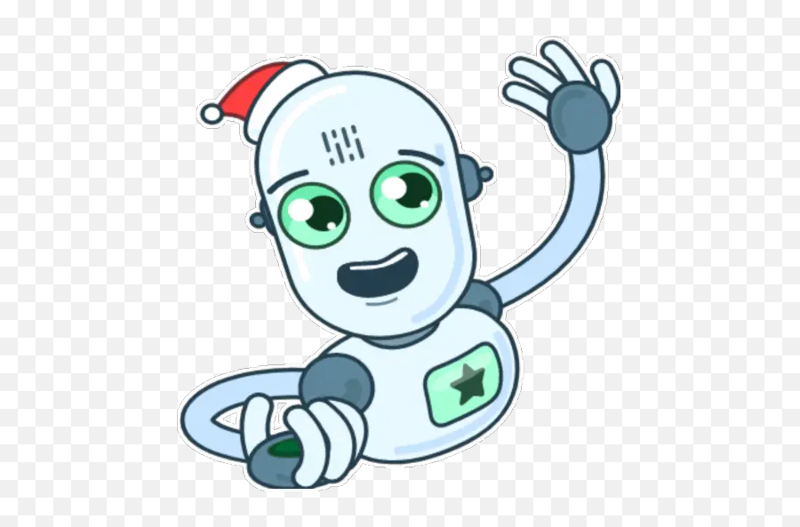 Christmas Robot Stickers For Whatsapp - Cartoon Emoji,Robot Emojis