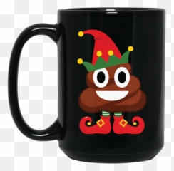 Elf Poop Emoji Funny Christmas - Mugs