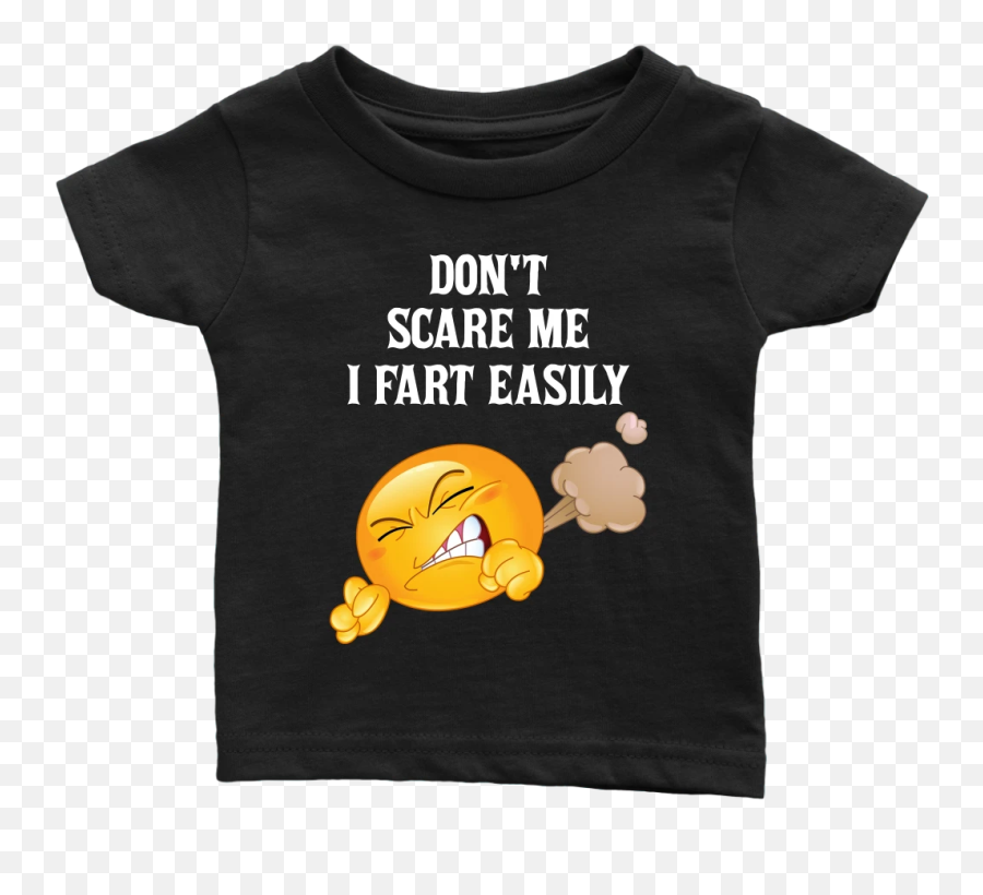 Funny Emoji Dont Scare Me I Fart - Fart Emoji,Emoji Baseball Shirt