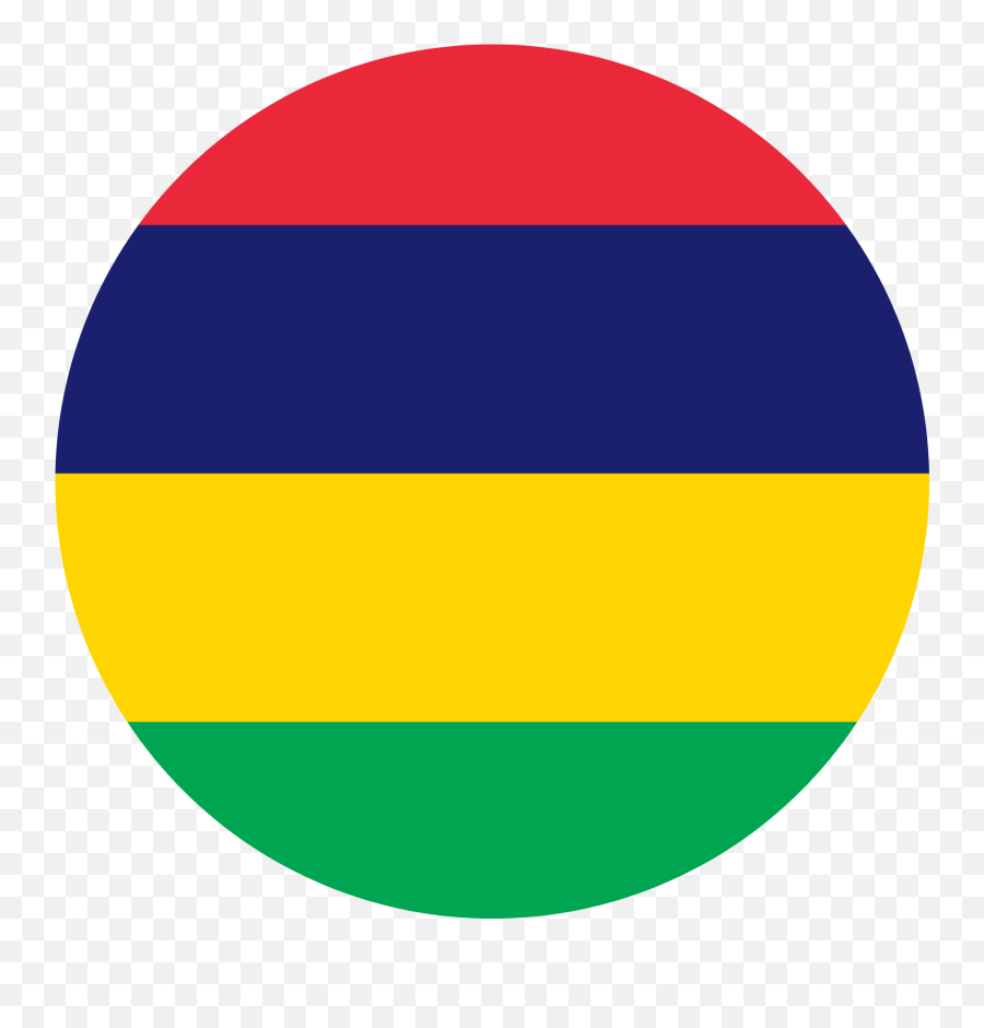 Mauritius Flag Emoji - Mauritius Flag Round,Flag Of Mexico Emoji