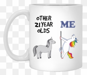Me Unicorn Coffee Mug White Mug - Rock Paper Scissors Throat Punch Emoji,21st Birthday Emoji