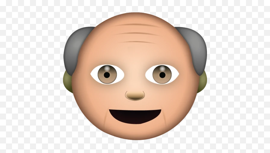 White Grandpa Emoji - Grandpa And Grandma Emoji,Family Emoji