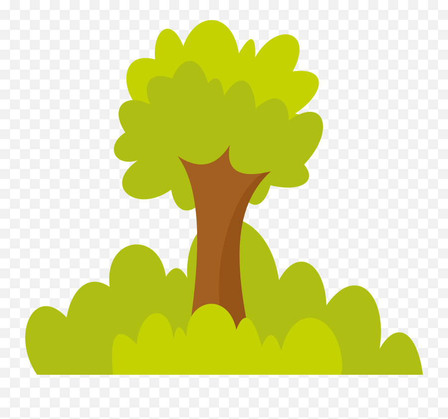 Tree And Bushes Clipart Free Download Transparent Png - Tree And Bush Clipart Emoji,Bush Emoji