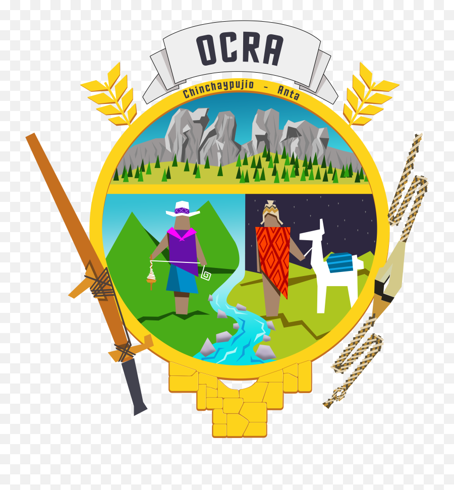 The Emblem Of Ocra Chinchaypujiol Peru Featuring A - Illustration Emoji,Rock Out Emoji