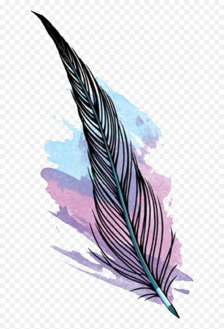 Feather Watercolour Watercolourfeather - Illustration Emoji,Quill Emoji