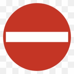 Free Prohibited Sign Transparent - Forbidden Entry Emoji