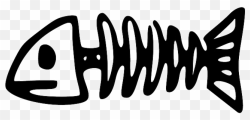 Fish Skeleton Death Dead - Black And White Zumba Fitness Emoji,Zumba Emoji