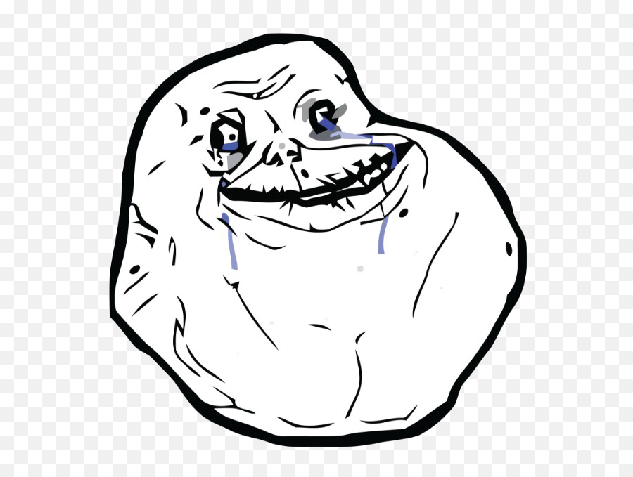 Forever Alone Face Transparent Png - Forever Alone Meme Png Emoji,Forever Alone Emoji