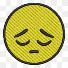 Emoji Sad Iron - Patch Tennis,Sad Emoji