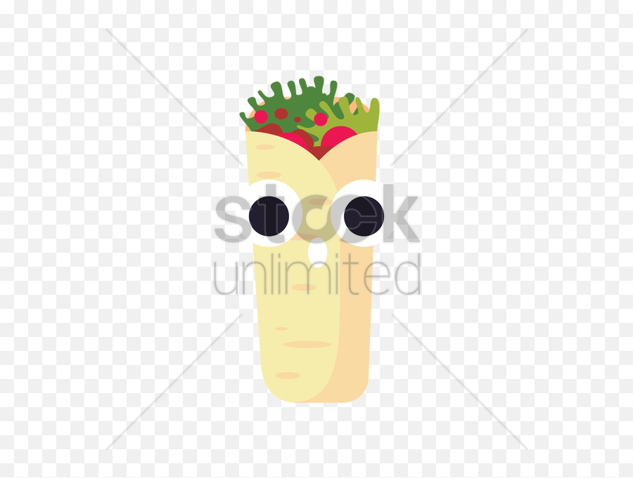 Burrito Vector Image - Cartoon Emoji,Burrito Emoticon