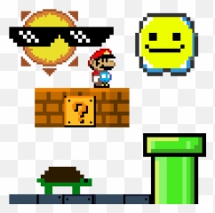 Pixilart - Super Mario Question Block Emoji,Gangster Emoticon