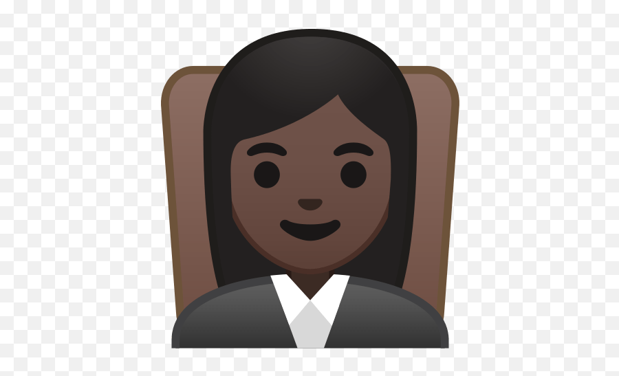 Woman Judge Emoji With Dark Skin Tone Human Skin Color Judge Emoticon