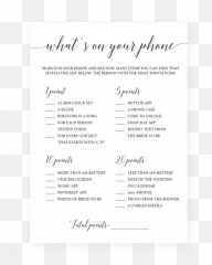 Modern Bridal Shower Game Whatu0027s On Your Phone Printable - Document Emoji,Snapchat Emojis Meanings