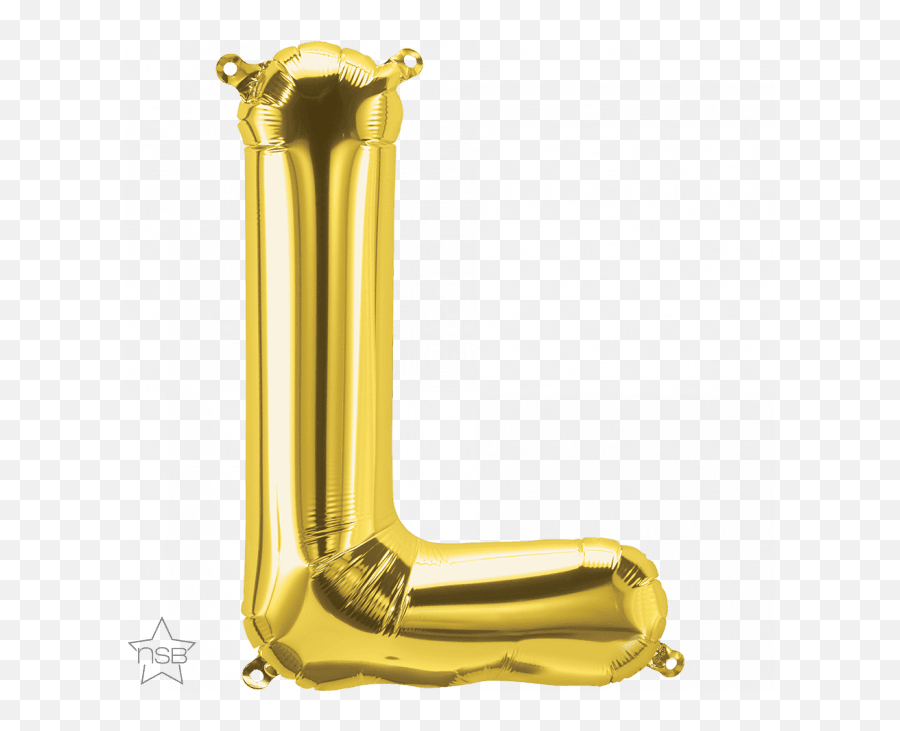 16 Letter - L Gold Shape Qualatex Foil Balloon North L Gold Balloon Emoji,Star Shoes Emoji