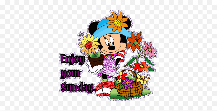 25 Best Sunday Glitter Pictures - Happy Sunday Minnie Mouse Emoji,Emoticon Sparkles
