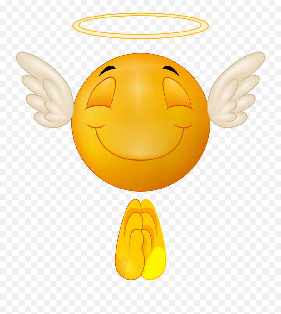 Angel Emoji Decal - Emoticones Angeles,Angel Emoji Png