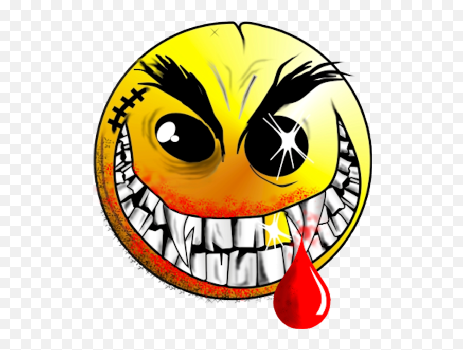 Killer Smiley - Evil Smiley Face Emoji,Killer Emoji