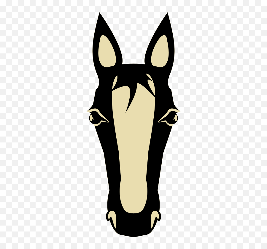 Silhouette Horse Head Clipart Image - Clipartix Cartoon Horse Head Front Emoji,Horse Face Emoji