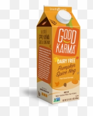 Download Good Karma Flax Milk Pumpkin Spice PNG Image with Emoji