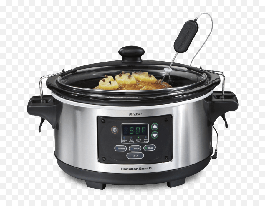 Hamilton Beach Programmable Slow Cooker With Temperature - Hamilton Beach 6 Qt Programmable Slow Cooker Emoji,Temperature Emoji