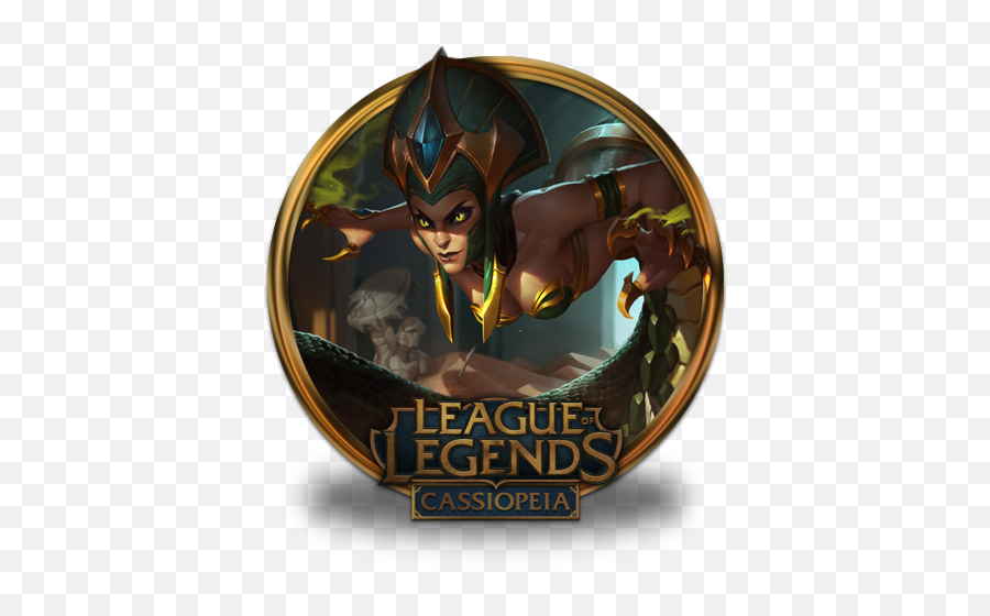 League Of Legends Gold Border Iconset - Lol Cassiopaia Emoji,League Of Legend Emoji