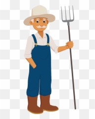 Farmer Agriculture Farmer Clip Art - Cartoon Drawing Of A Farmer Emoji,Farmer Emoji