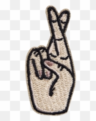 The Paper Bunny Fingers Crossed Sticker - V Sign Emoji