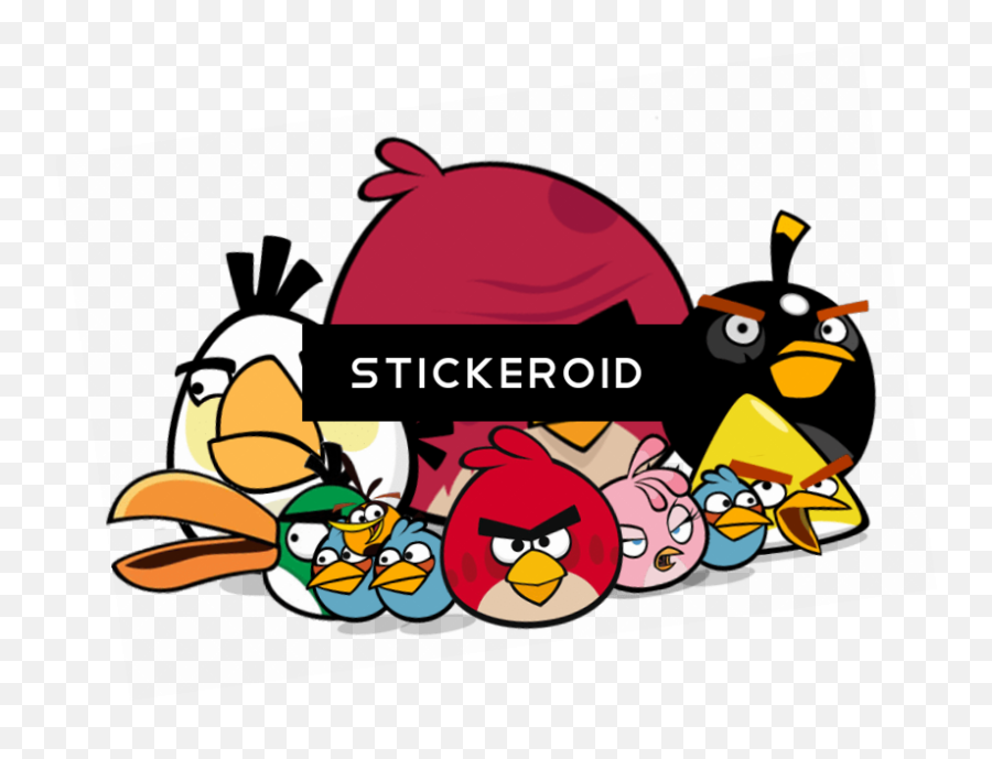 Download Angry Birds Group - Angry Birds Full Size Png Angry Birds Car Stickers Emoji,Emoji Angry Birds