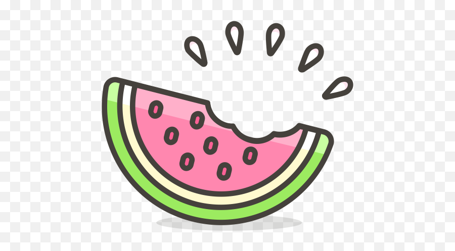 Watermelon Emoji Icon Of Colored Outline Style - Watermelon Icon Png,Watermelon Emoji
